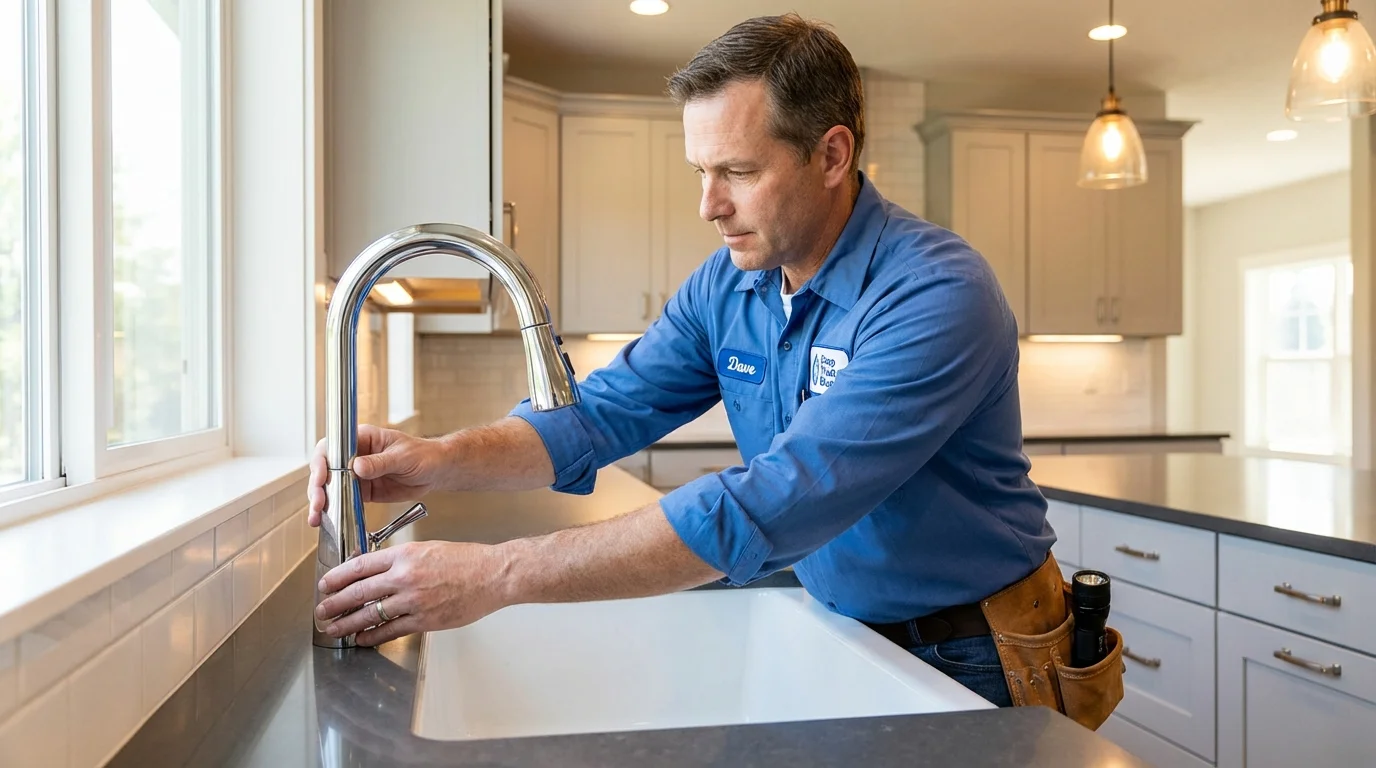 Kitchen faucet installation by Johns Plumbing LLC in West Jordan