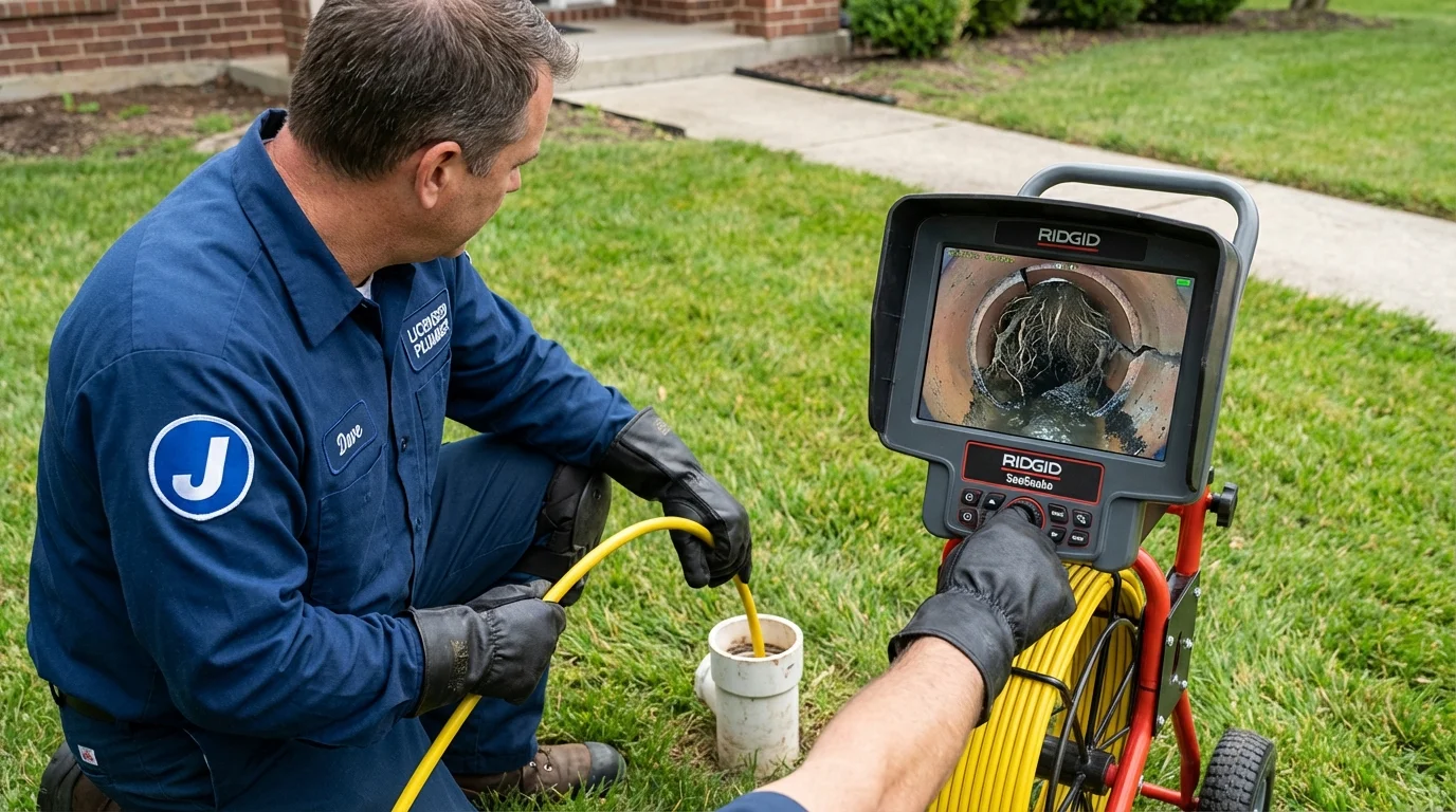 Sewer camera inspection being performed by Johns Plumbing LLC in West Jordan